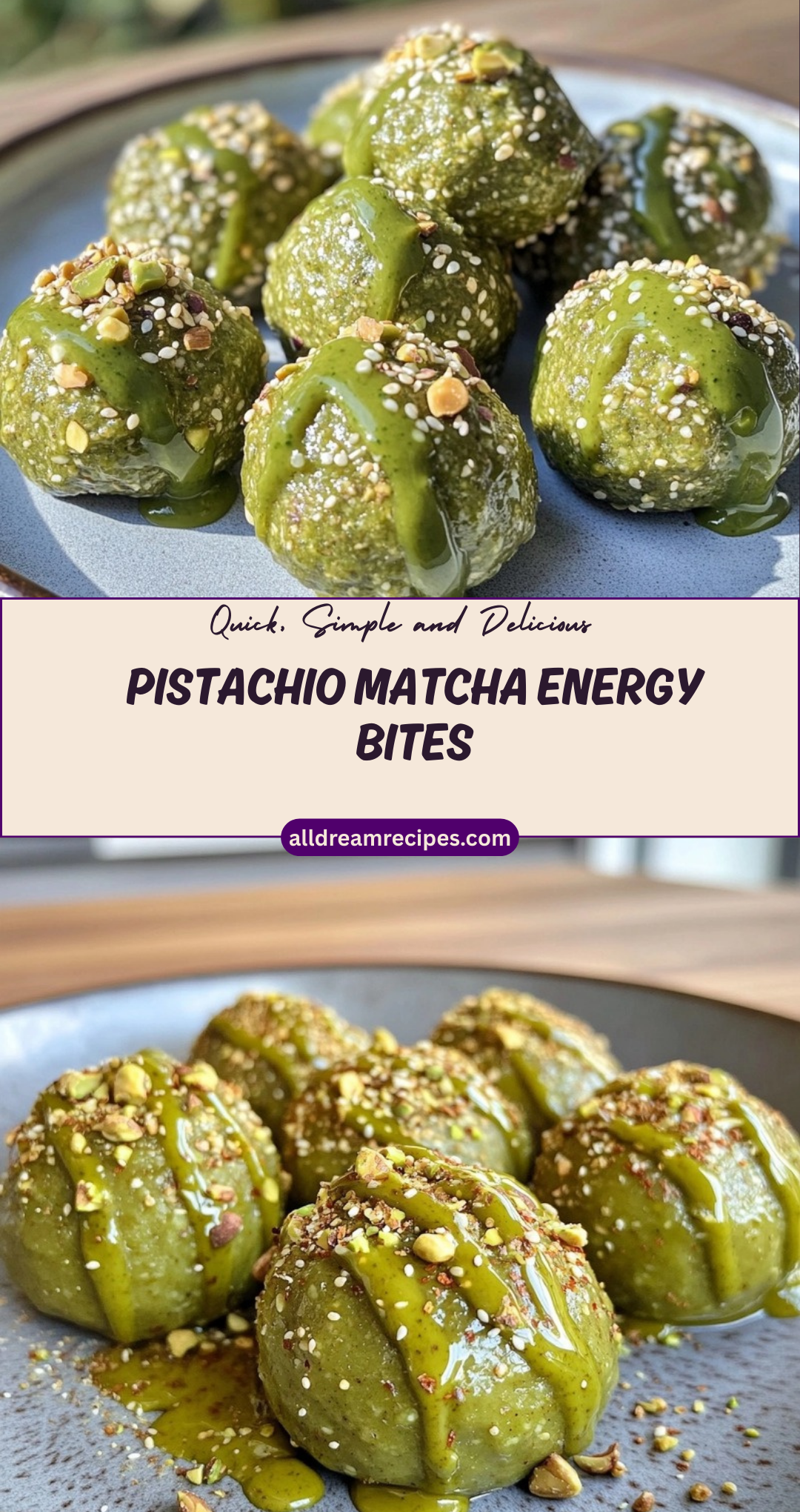 Pistachio Matcha Energy Bites