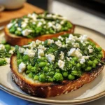 Minted Pea Feta Toast