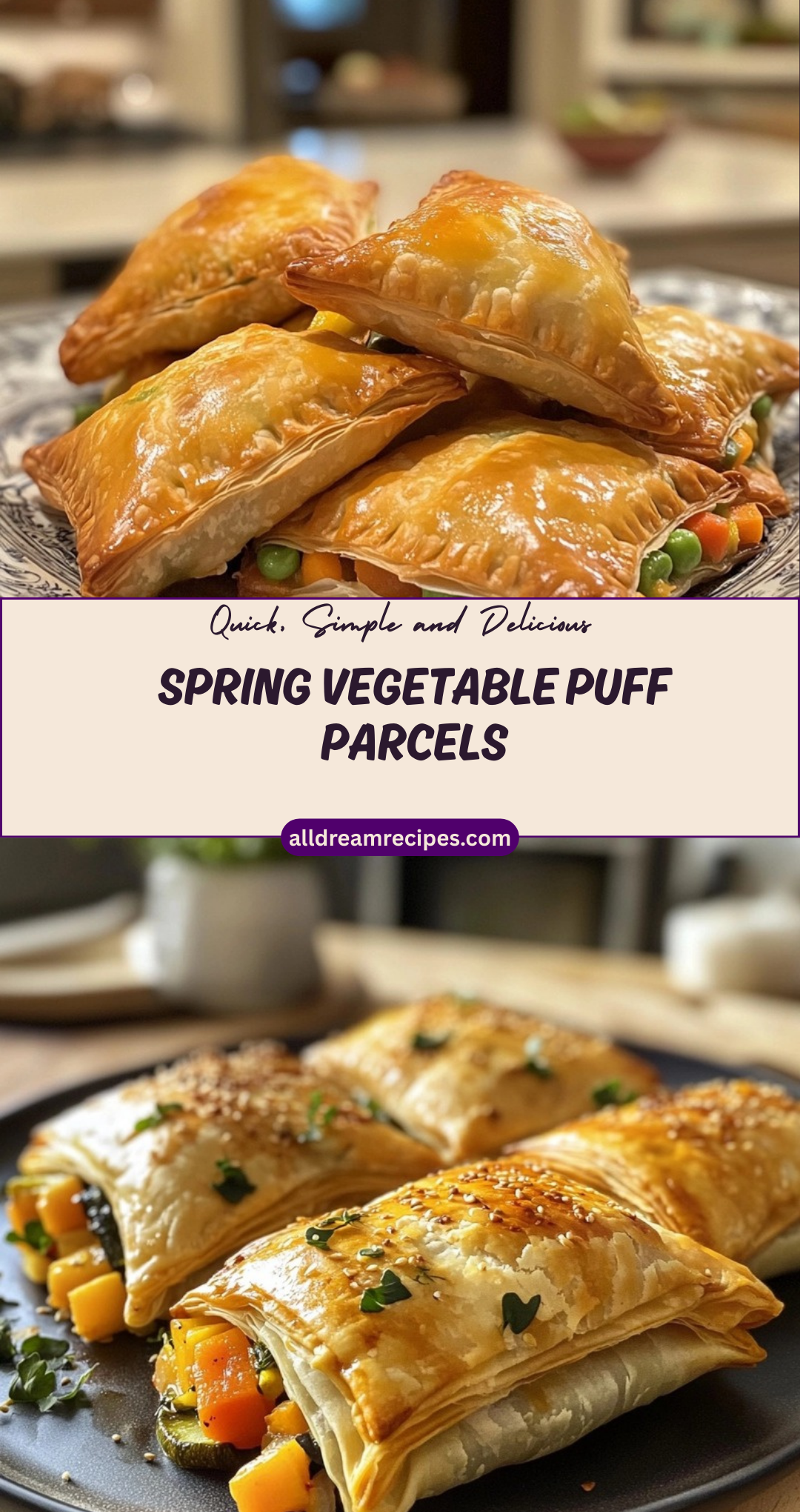 Spring Vegetable Puff Parcels