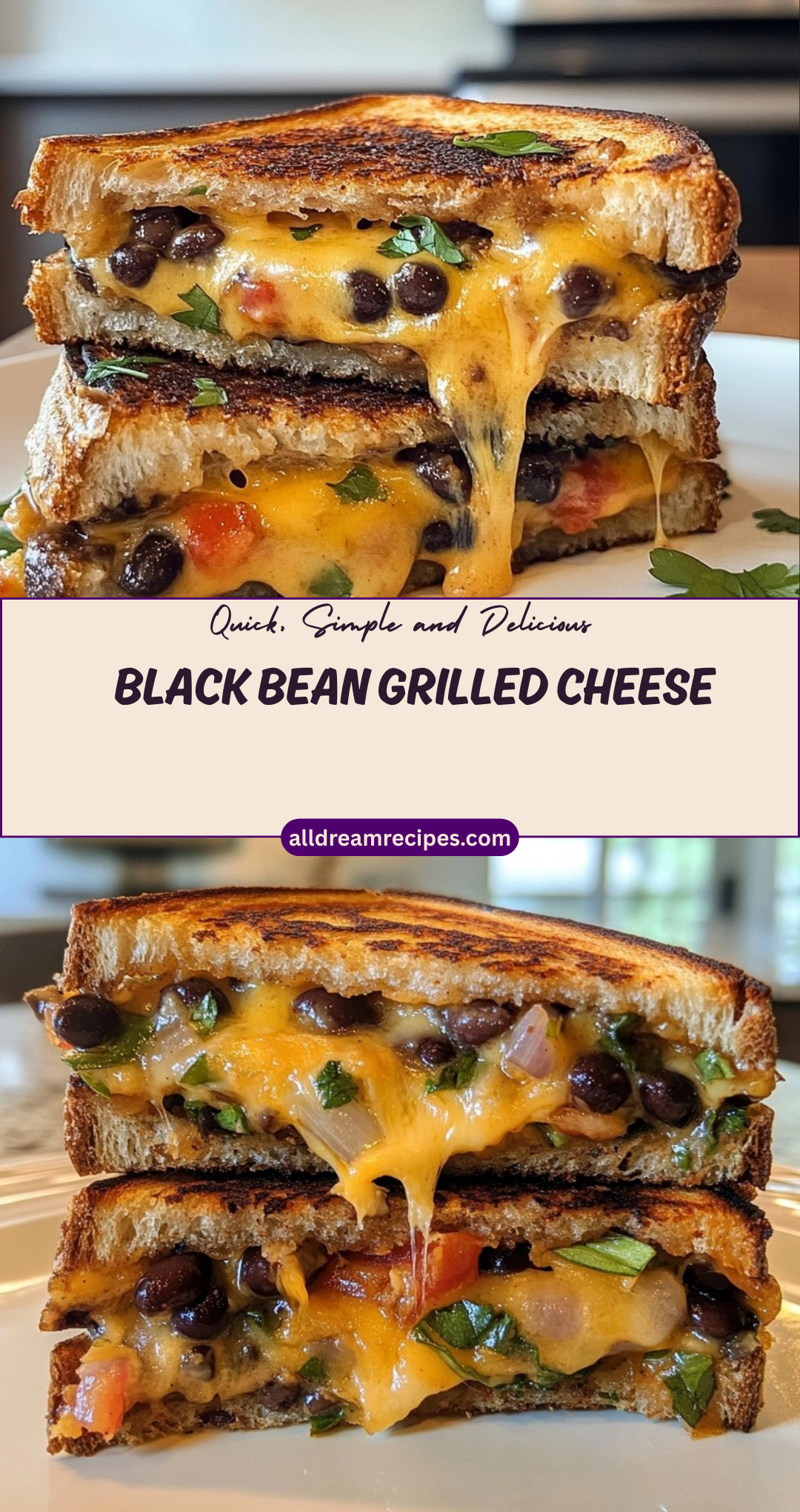Black Bean Grilled Cheese