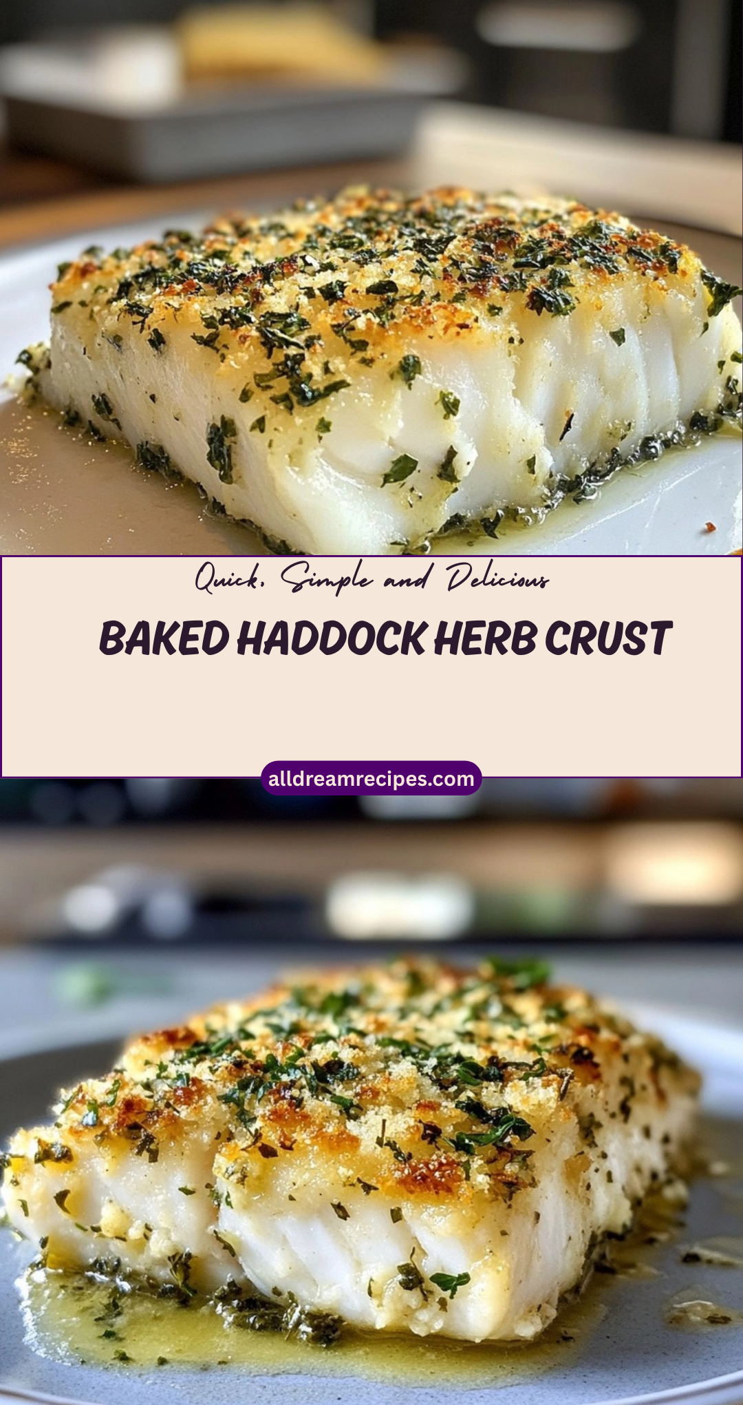 Baked Haddock Herb Crust