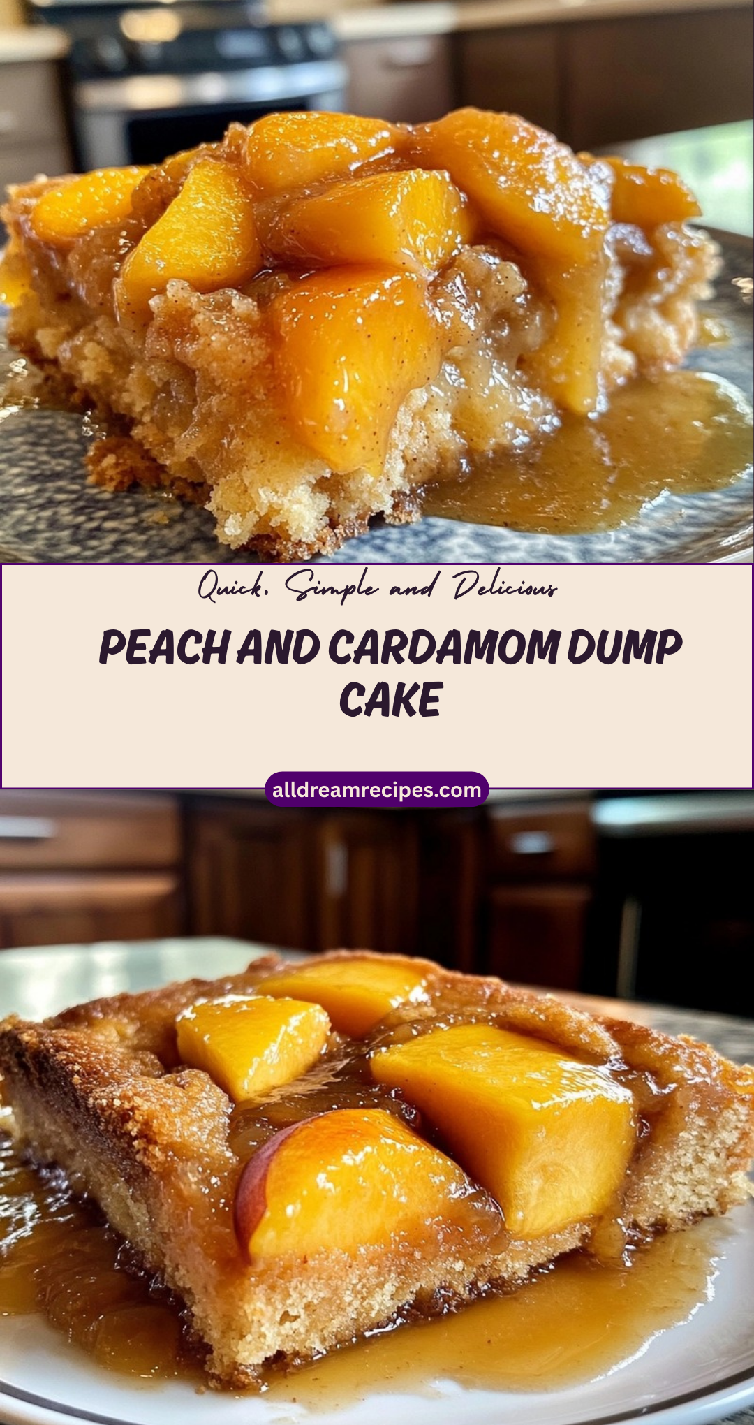 Peach and Cardamom Dump Cake