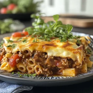 Lamb Moussaka Pasta Bake