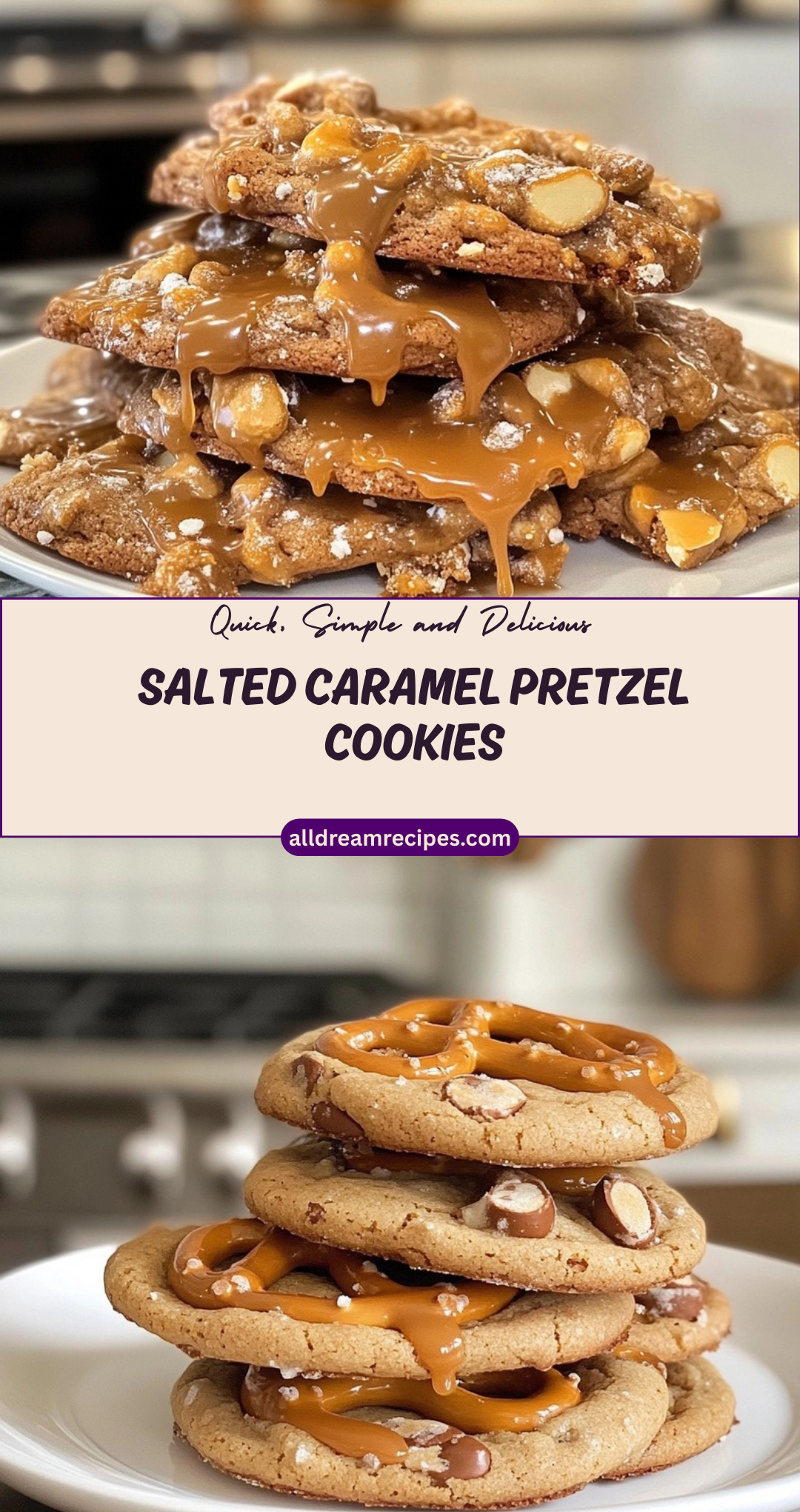 Salted Caramel Pretzel Cookies
