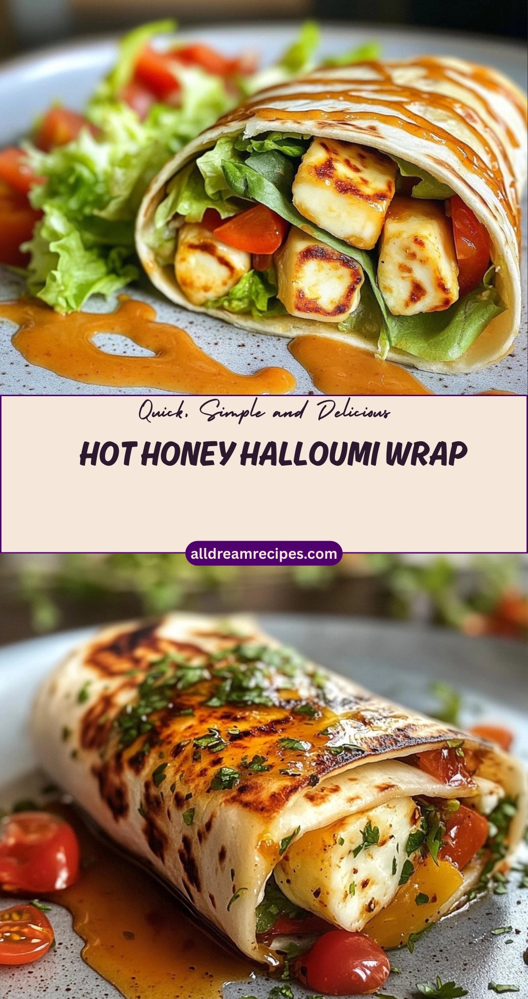Hot Honey Halloumi Wrap