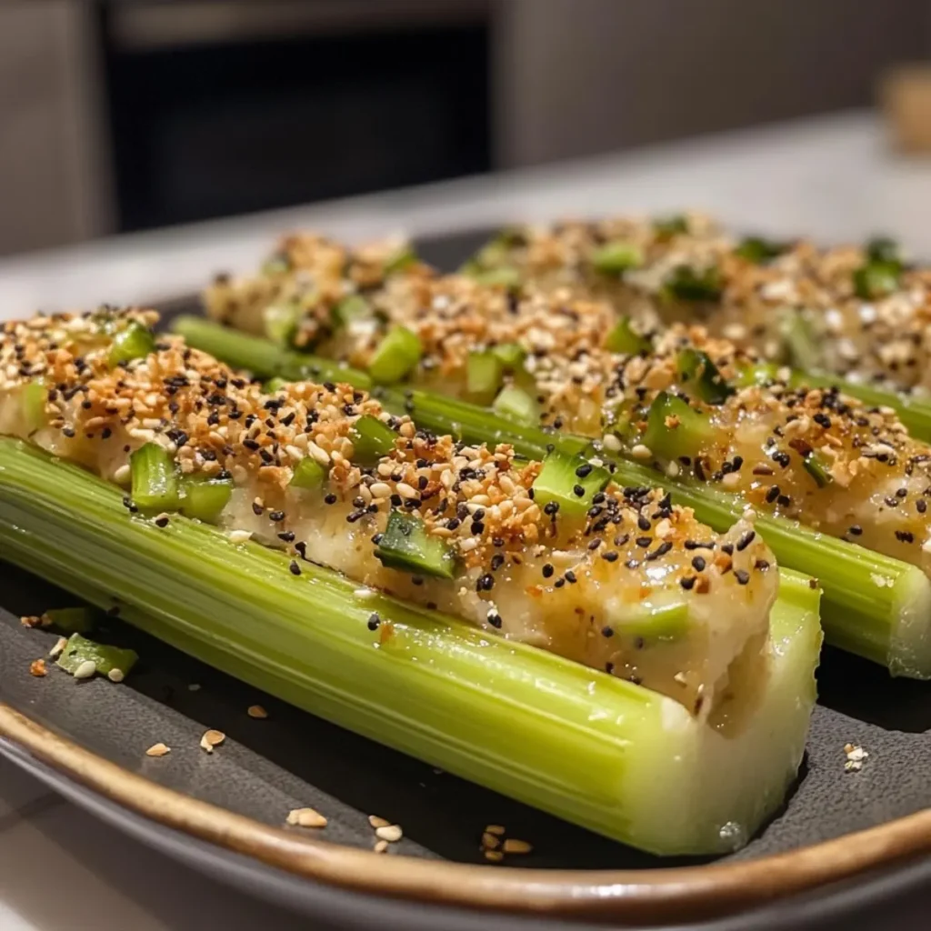 Everything Bagel Stuffed Celery
