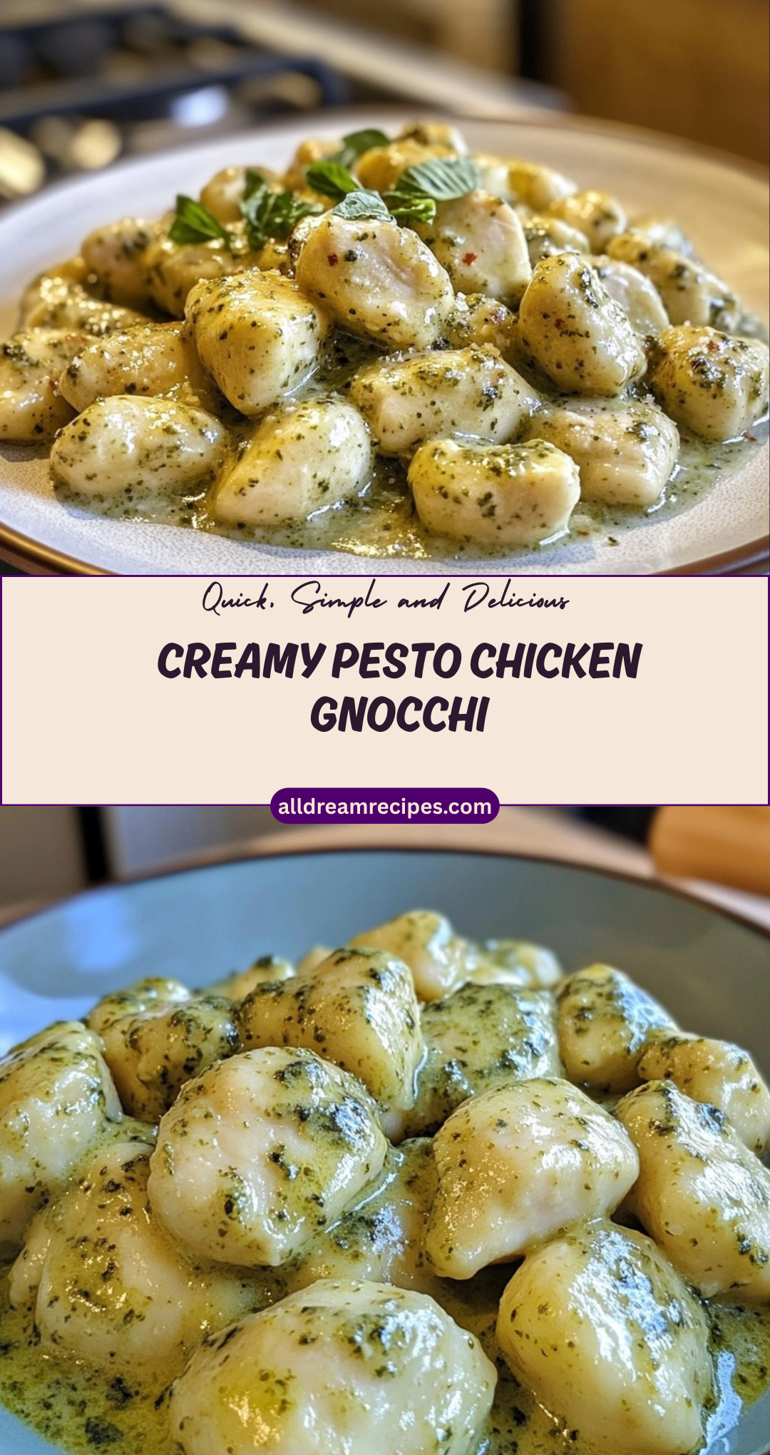 Creamy Pesto Chicken Gnocchi
