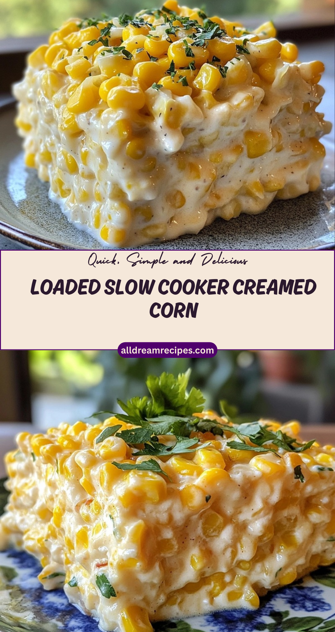 Loaded Slow Cooker Creamed Corn