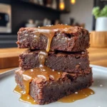 Salted Caramel Mochi Brownies