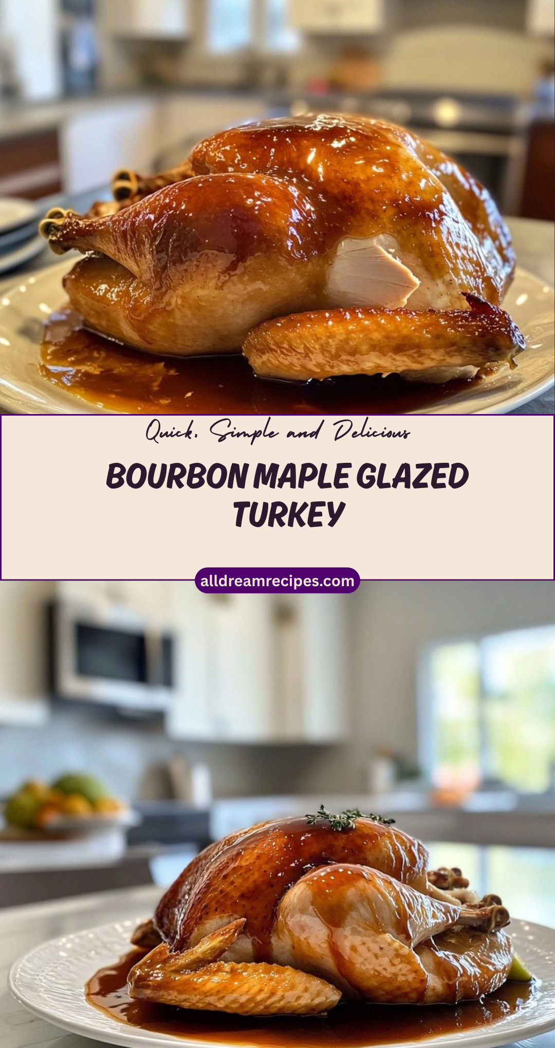 Bourbon Maple Glazed Turkey