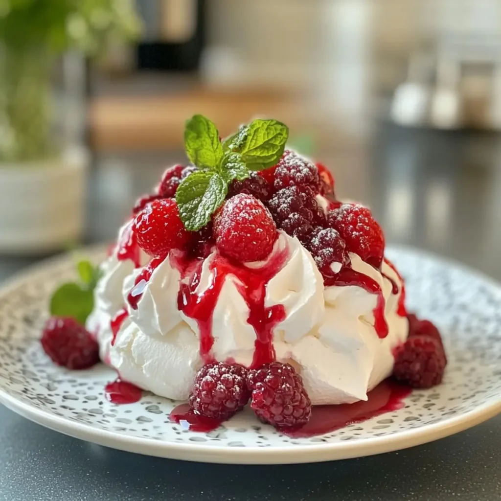 Mini Pavlova Berry Clouds