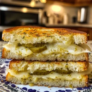 Crispy Dill Pickle Bread Sandwichd Sandwich