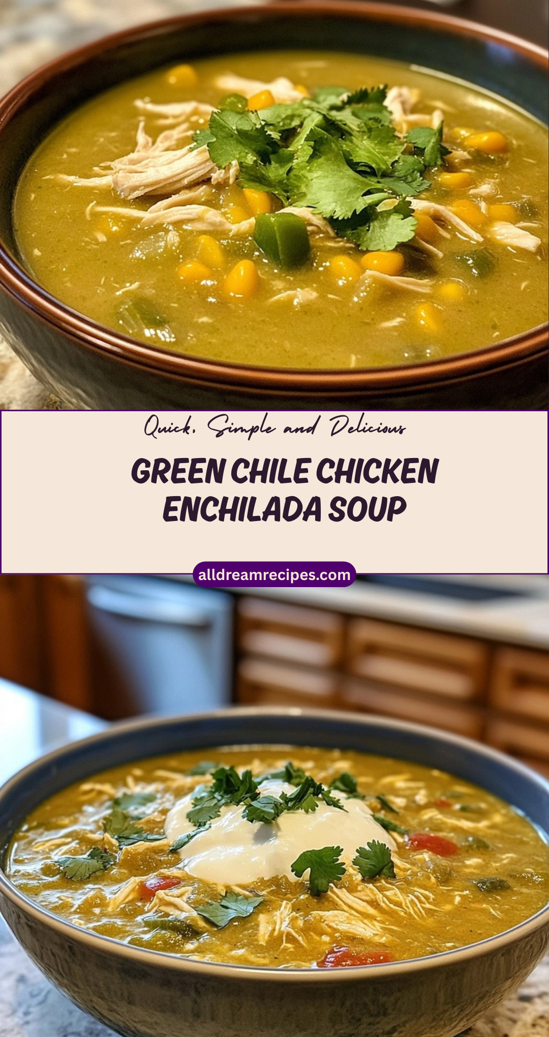 Green Chile Chicken Enchilada Soup