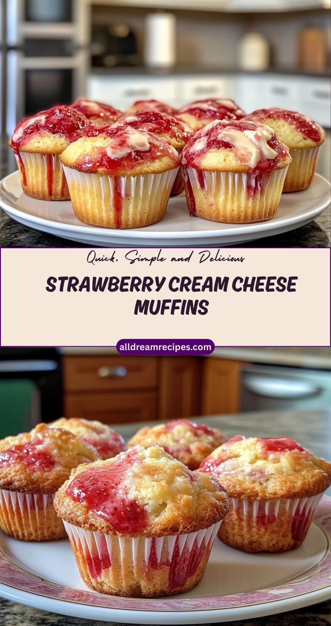 Strawberry Cream Cheese Muffins