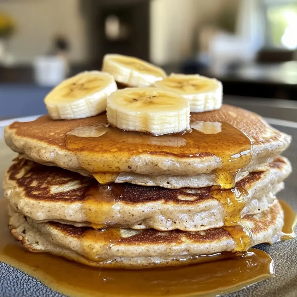 Healthy Oat Banana Pancakes